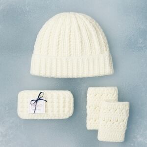 Handmade 3 piece Crochet Knit Winter Warmer Set